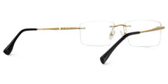 Cetina Rectangle Gold metal Glasses