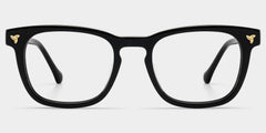 Heather Square Black acetate Glasses