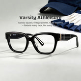 Blake Square Black acetate Glasses