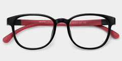 Dale ( Age 8-12 ) Square Black Red TR90 Glasses
