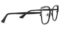 Frieze Rectangle Black metal Glasses