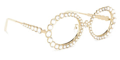 Luheiden Oval Gold metal Glasses