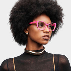 Blaise Butterfly Pink Green acetate Glasses