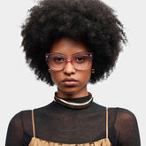 Skylar Butterfly Clear Pink acetate Glasses