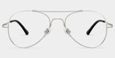 Chaima Aviator Silver metal Glasses