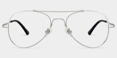 Chaima Aviator Silver metal Glasses