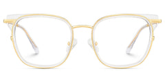 Cameron Square Clear Gold mixed Glasses