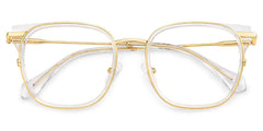 Cameron Square Clear Gold mixed Glasses