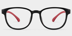 Dale ( Age 8-12 ) Square Black Red TR90 Glasses