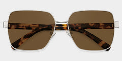 Sahara Square Brown metal Glasses