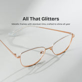 Skyler Butterfly Rose Gold metal Glasses