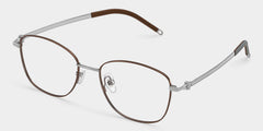 Nicole Rectangle Brown metal Glasses