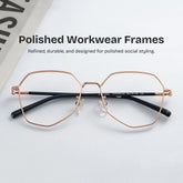 Bivins Geometric Gold metal Glasses