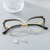 Mariely Cat eye Black metal Glasses