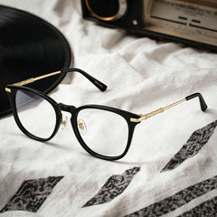 Laura Square Black mixed Glasses