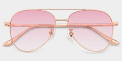 Cher Aviator Rose Gold Metal Glasses