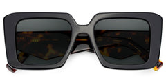 Reeve Rectangle Black acetate Glasses