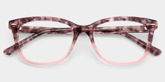 Sawyer Rectangle Pink acetate Glasses