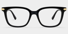 Thomas Rectangle Black Acetate Glasses
