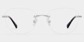 Jennifer Round Silver metal Glasses