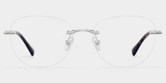 Jennifer Round Silver metal Glasses