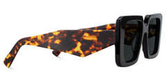 Reeve Rectangle Black acetate Glasses