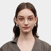 Felicity Geometric Gold yellow metal Glasses