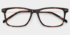 Eleanor Rectangle Brown acetate Glasses