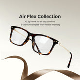 Eleanor Rectangle Brown acetate Glasses