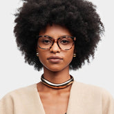 Vivienne Rectangle Pink acetate Glasses