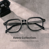 Josh Rectangle Black TR90 Glasses