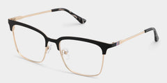 Cleo Square Black metal Glasses