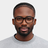 Cozy Rectangle Dark Gray acetate Glasses