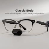 Penelope Browline Silver mixed Glasses