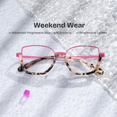 Coleman Square Pink Tortoise mixed Glasses