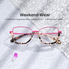 Coleman Square Pink Tortoise mixed Glasses