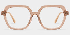 Devon Geometric Beige acetate Glasses