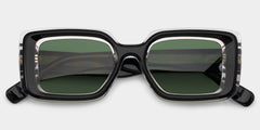 Eira Rectangle Black Acetate Glasses
