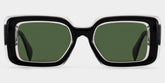 Eira Rectangle Black Acetate Glasses