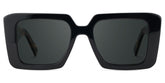 Reeve Rectangle Black acetate Glasses