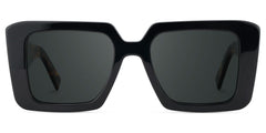 Reeve Rectangle Black acetate Glasses