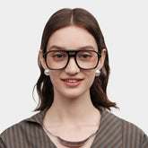 Athena Aviator Black acetate Glasses