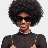 Neon Square Black acetate Glasses