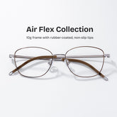 Nicole Rectangle Brown metal Glasses