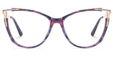 Yomary Cat eye Purple-Tortoise mixed Glasses