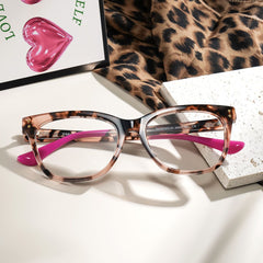 Vivienne Rectangle Pink acetate Glasses