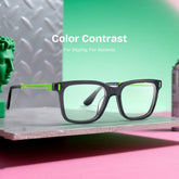 Axel Rectangle Gray mixed Glasses