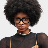 Maddox Square Black acetate Glasses