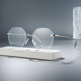 Osorio Geometric Silver metal Glasses
