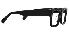 Herman Rectangle Black acetate Glasses